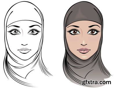 Real Hijab 52xJPG, 7xEPS