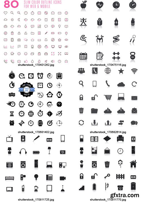 Amazing SS - Set of Black Icons (vol.3), 25xEPS