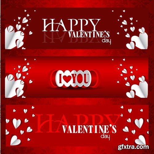 Stock Vector -  Valentines Day Weeding Cards