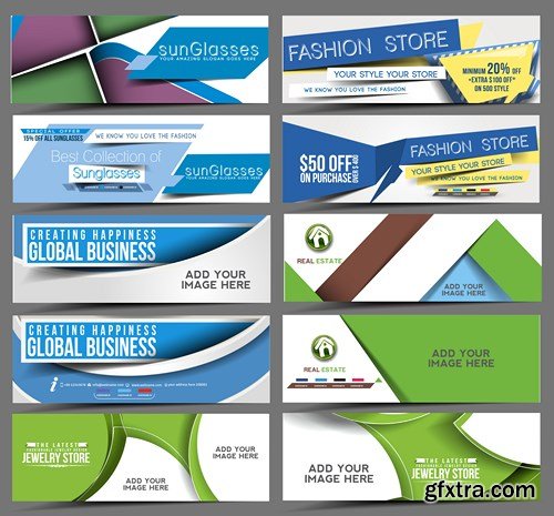 Collection of vector banners vol.13, 25xEPS