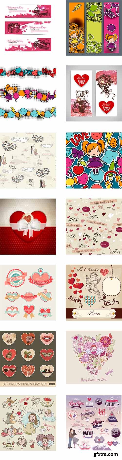 Valentine`s Day set, 32xEPS