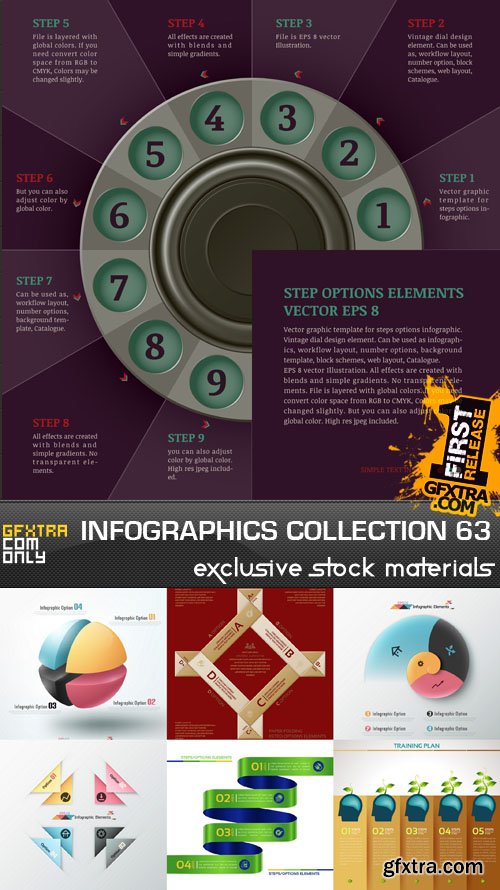 Collection of infographics vol.63, 25xEPS