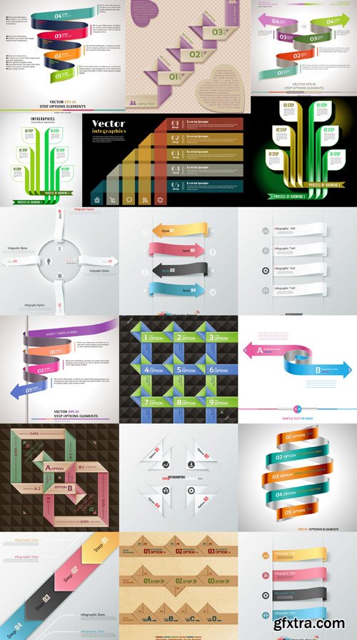 Collection of infographics vol.63, 25xEPS