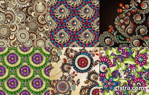 Beautiful Flower Backgrounds, 25xEPS