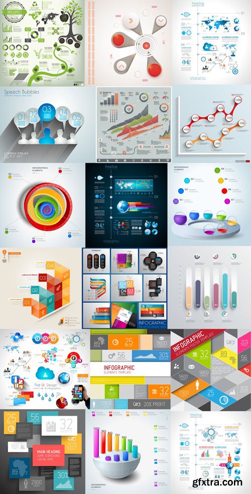 Collection of infographics vol.65, 25xEPS