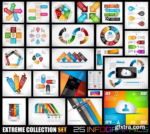 Collection of infographics vol.65, 25xEPS