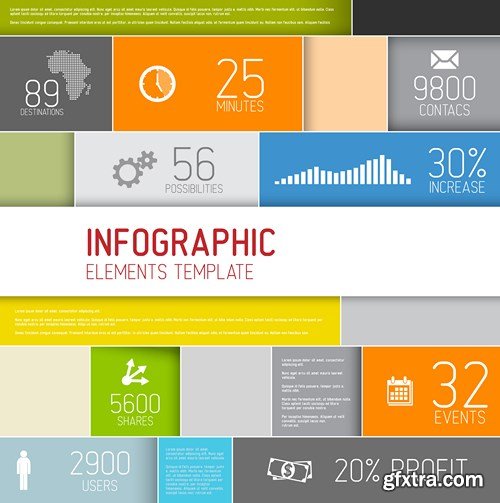 Collection of infographics vol.65, 25xEPS