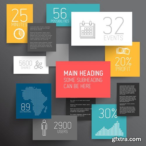 Collection of infographics vol.65, 25xEPS