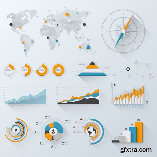 Collection of infographics vol.65, 25xEPS