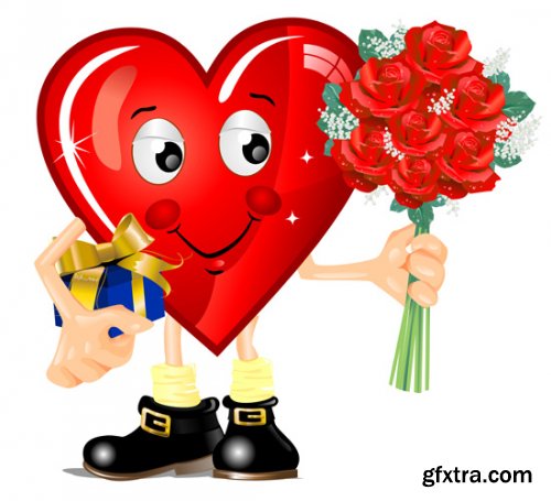 Heart Valentine & Cupids 25xEPS