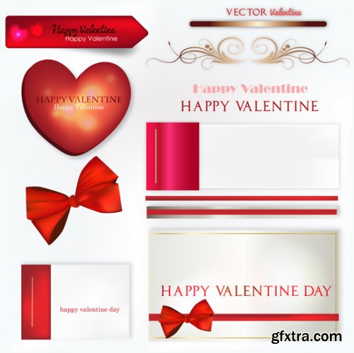 Heart Valentine & Cupids 25xEPS