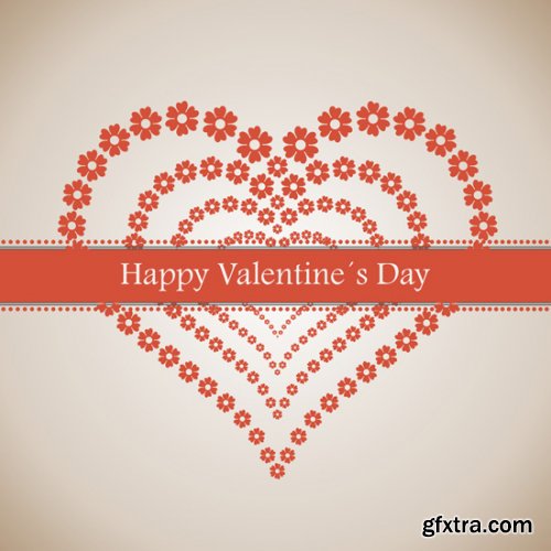 Heart Valentine & Cupids 25xEPS