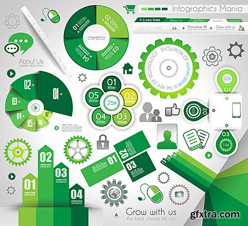 Design templates for enterprises, infographics 10 - VectorStock