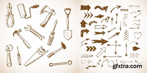 Vintage Style Objects 25xEPS