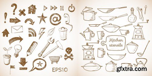 Vintage Style Objects 25xEPS