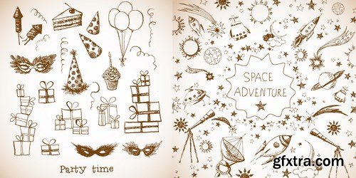 Vintage Style Objects 25xEPS