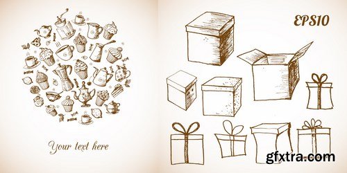 Vintage Style Objects 25xEPS