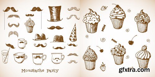 Vintage Style Objects 25xEPS