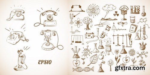 Vintage Style Objects 25xEPS