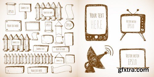 Vintage Style Objects 25xEPS