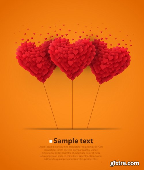 Amazing SS - Valentines day background, 25xEPS