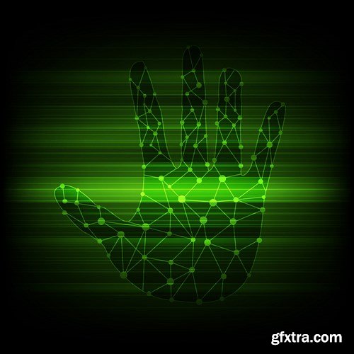 Lightning Abstract Backgrounds, 25xEPS