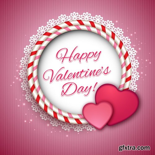 Bright Valentine Day Backgrounds 25xEPS