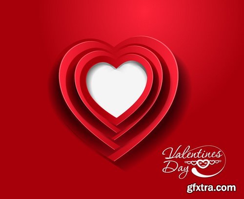 Bright Valentine Day Backgrounds 25xEPS