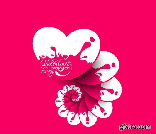 Bright Valentine Day Backgrounds 25xEPS