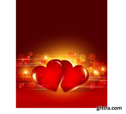 Bright Valentine Day Backgrounds 25xEPS