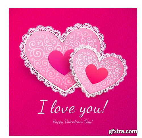 Bright Valentine Day Backgrounds 25xEPS