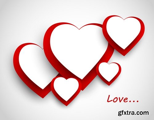 Bright Valentine Day Backgrounds 25xEPS