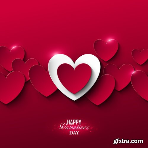 Bright Valentine Day Backgrounds 25xEPS
