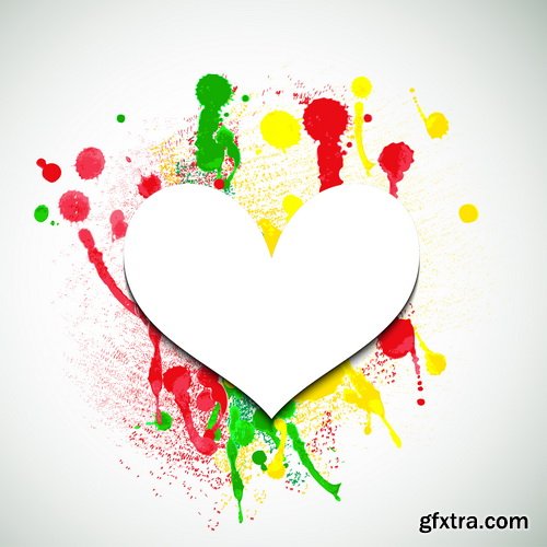 Bright Valentine Day Backgrounds 25xEPS