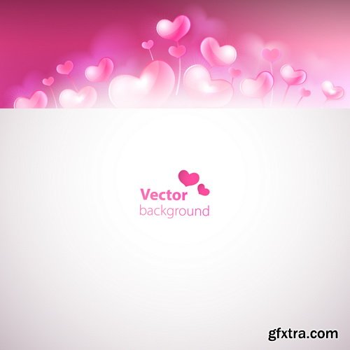 Bright Valentine Day Backgrounds 25xEPS
