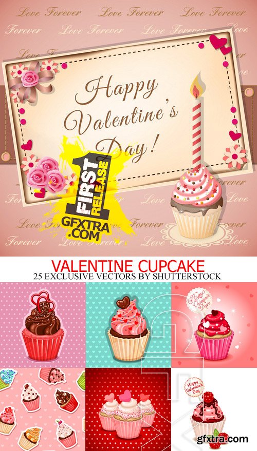 Valentines Cupcake 25xEPS