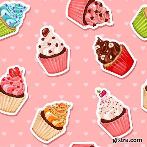 Valentines Cupcake 25xEPS Valentines Cupcake 25xEPS