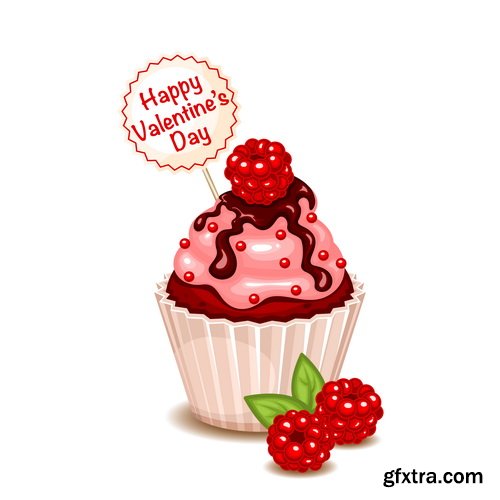 Valentines Cupcake 25xEPS Valentines Cupcake 25xEPS