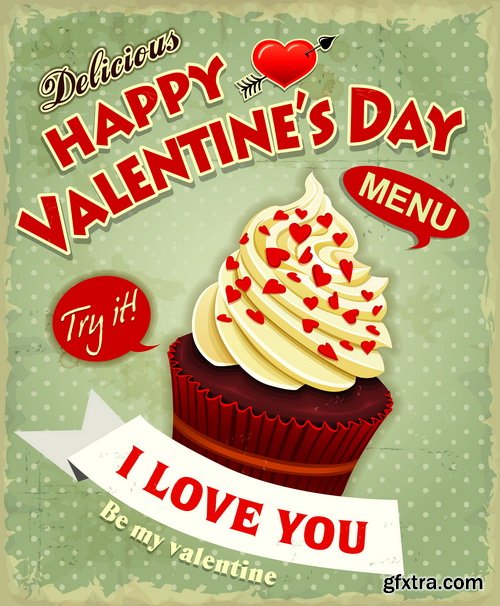 Valentines Cupcake 25xEPS Valentines Cupcake 25xEPS