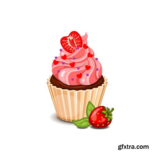 Valentines Cupcake 25xEPS Valentines Cupcake 25xEPS