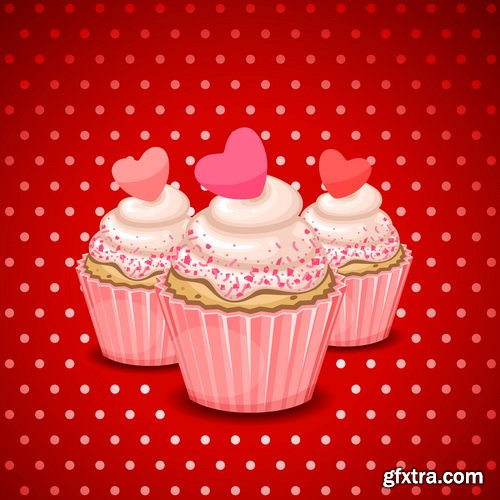 Valentines Cupcake 25xEPS Valentines Cupcake 25xEPS