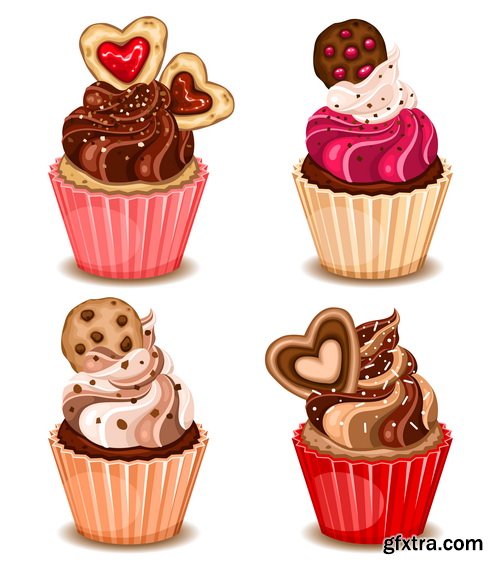 Valentines Cupcake 25xEPS Valentines Cupcake 25xEPS