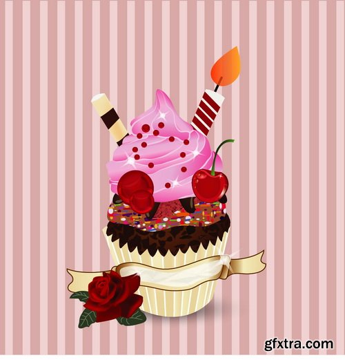 Valentines Cupcake 25xEPS Valentines Cupcake 25xEPS