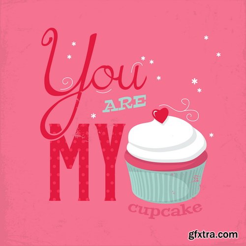 Valentines Cupcake 25xEPS Valentines Cupcake 25xEPS
