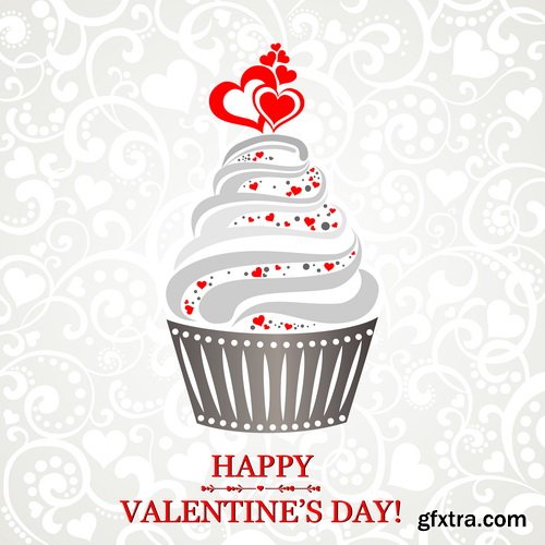 Valentines Cupcake 25xEPS Valentines Cupcake 25xEPS