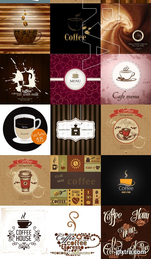 Amazing SS - Coffee cup label concept menu, 25xEPS Amazing SS - Coffee cup label concept menu, 25xEPS