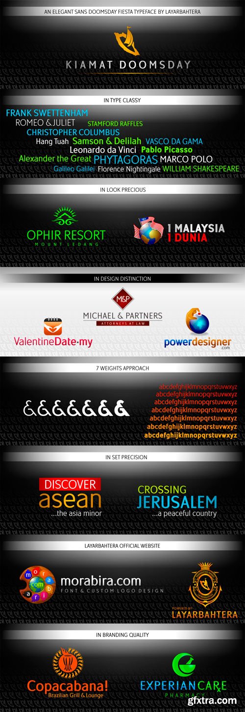 Kiamat Doomsday Font Family - 7 Fonts for $270!