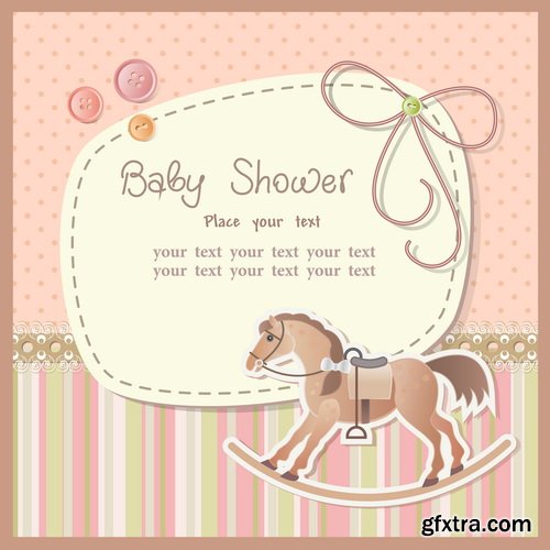 Baby Shower Cards #1, 25xEPS