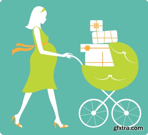 Baby Shower Cards #1, 25xEPS