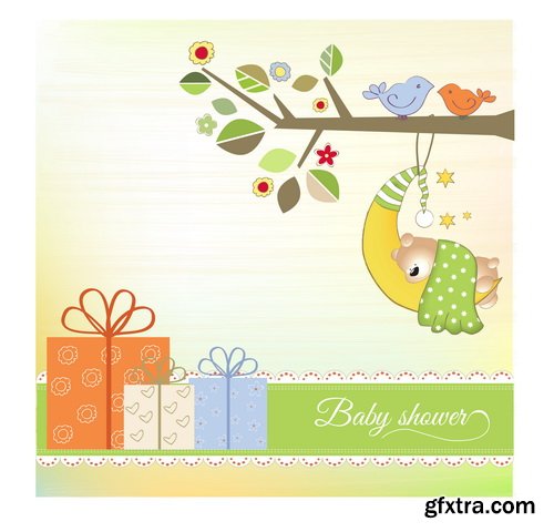 Baby Shower Cards #1, 25xEPS